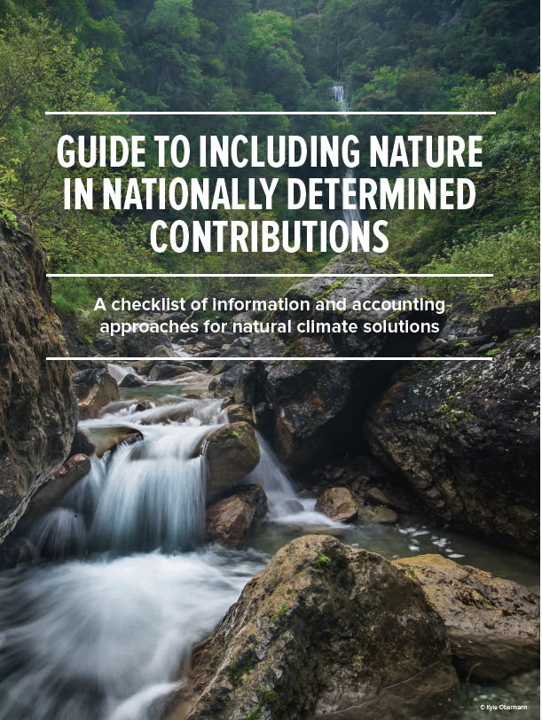 Guide to Including Nature in Nationally Determined Contributions Report Cover